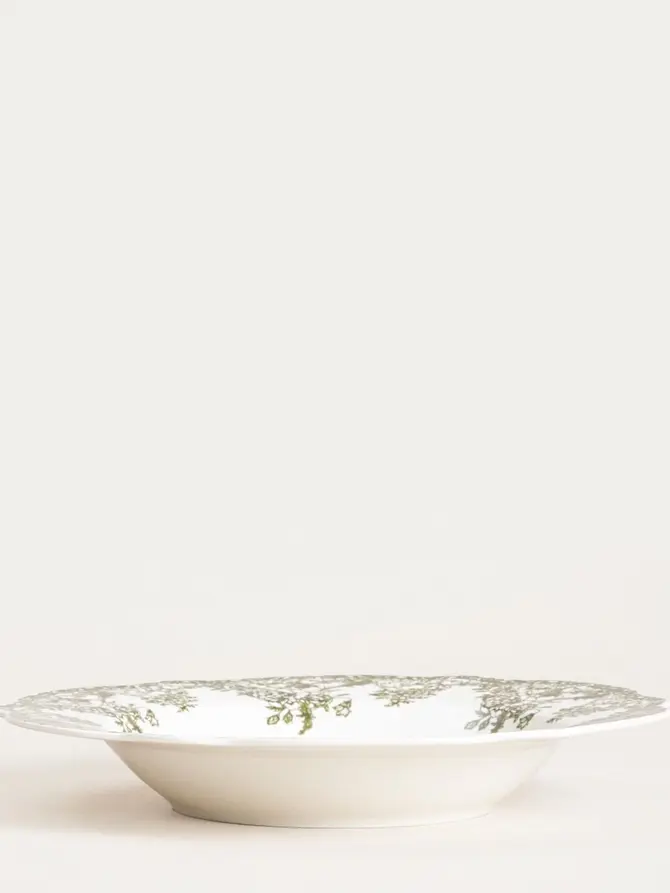 Talerz LOURRY porcelanowy głęboki zielony 22 cm