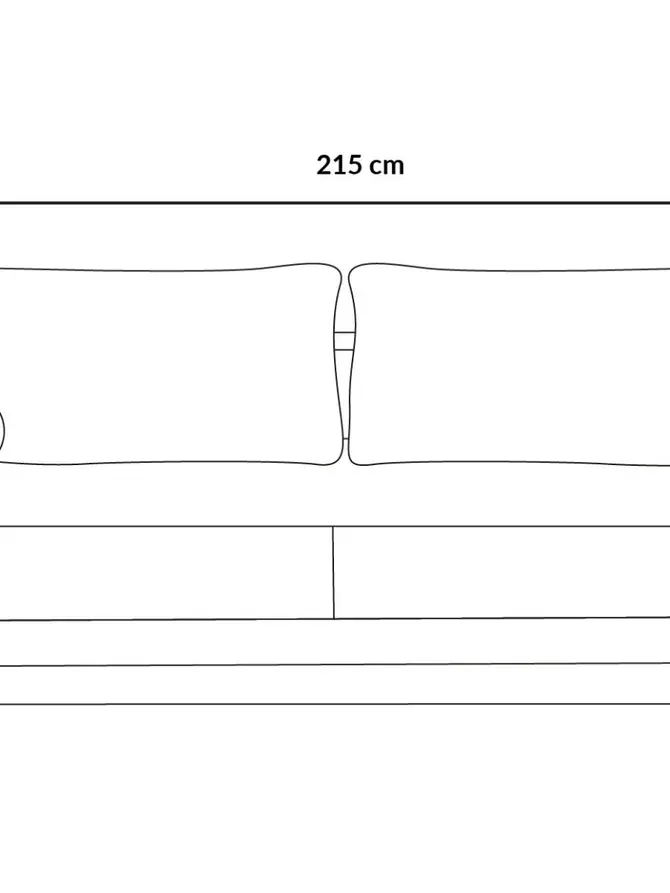 Sofa BRUNI szara z funkcją spania i pojemnikiem na pościel 215x92x92 cm