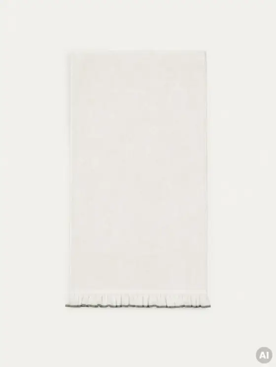 Ręcznik SANTO z ozdobnym pistacjowym haftem 50x90 cm
