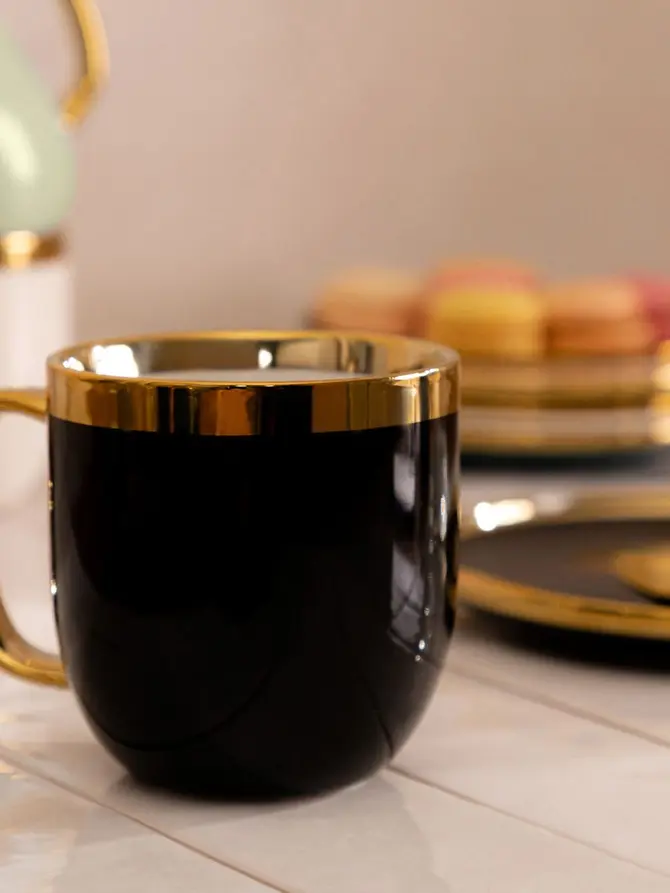 Kubek SINNES porcelanowy czarny 0,28 l