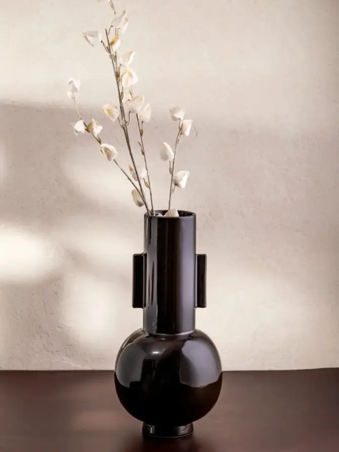 Wazon OPHIRA brązowy ceramiczny 17x35,2 cm