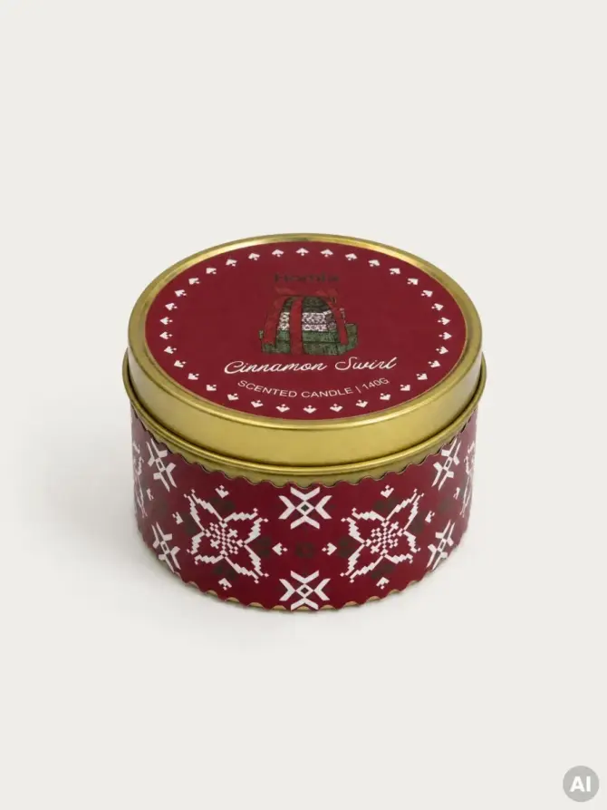 Świeca zapachowa HOLIDAY STAMP Cinnamon Swirl 140 g