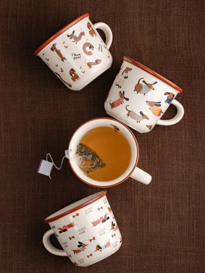 Kubek BOOP porcelanowy w jamniki z piłką 0,3 l