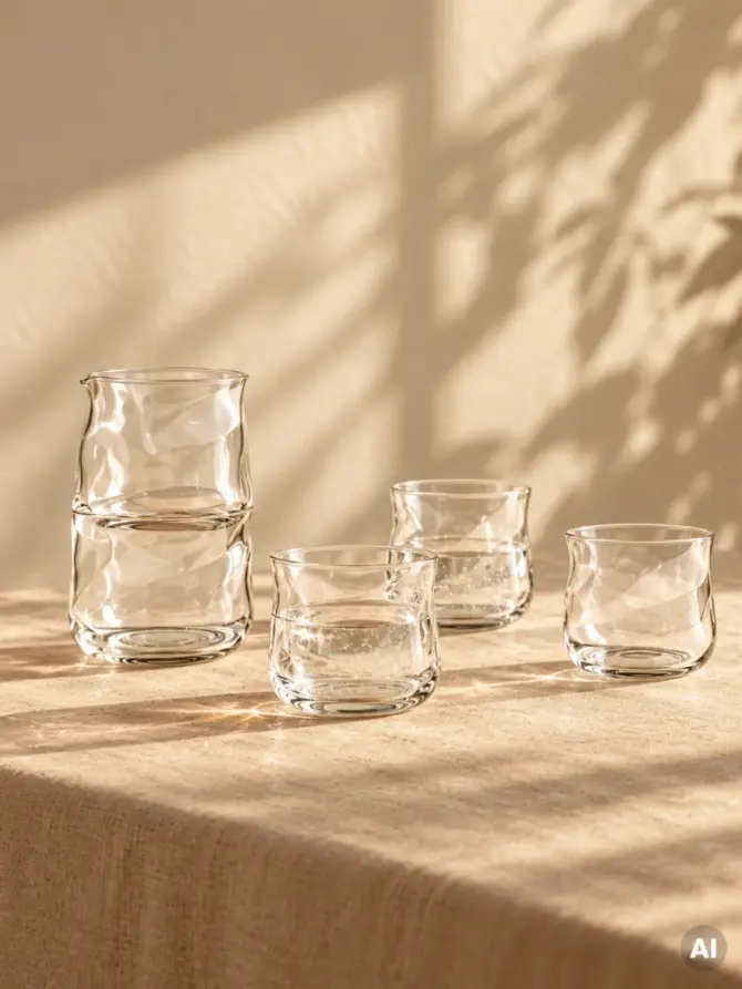 Zestaw szklanek SILENS niskich nieregularnych 4 szt. 0,2 l
