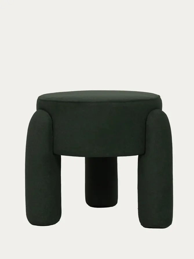 Pufa OLLERA w tkaninie zielona 46,5x46,5x41 cm