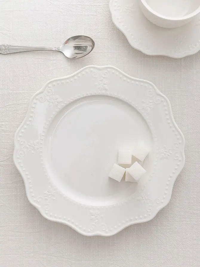 Talerz VISTAL porcelanowy deserowy biały 21 cm