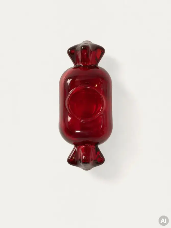 Zestaw świeczników GLASSI szklane cukierki 10x4,5x3,8 cm 2 szt.
