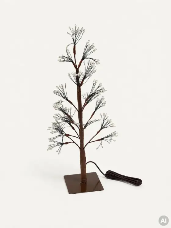 Dekoracja LED ILUMES drzewko brązowe z gałęziami typu firework 270 LED, 12x50 cm