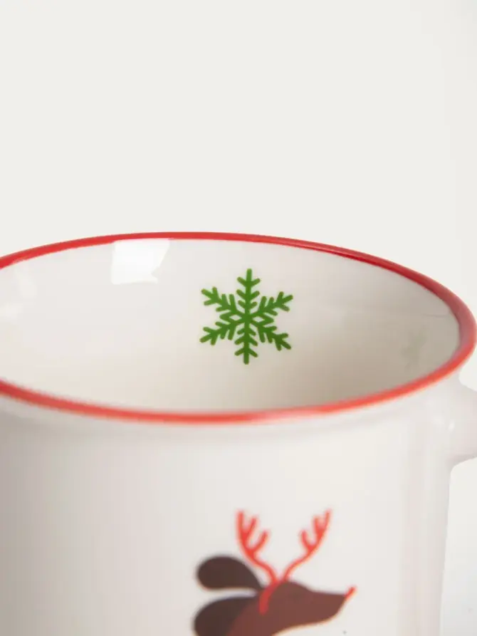 Kubek RINGI porcelanowy z jamnikiem i sweterkiem 0,4 l