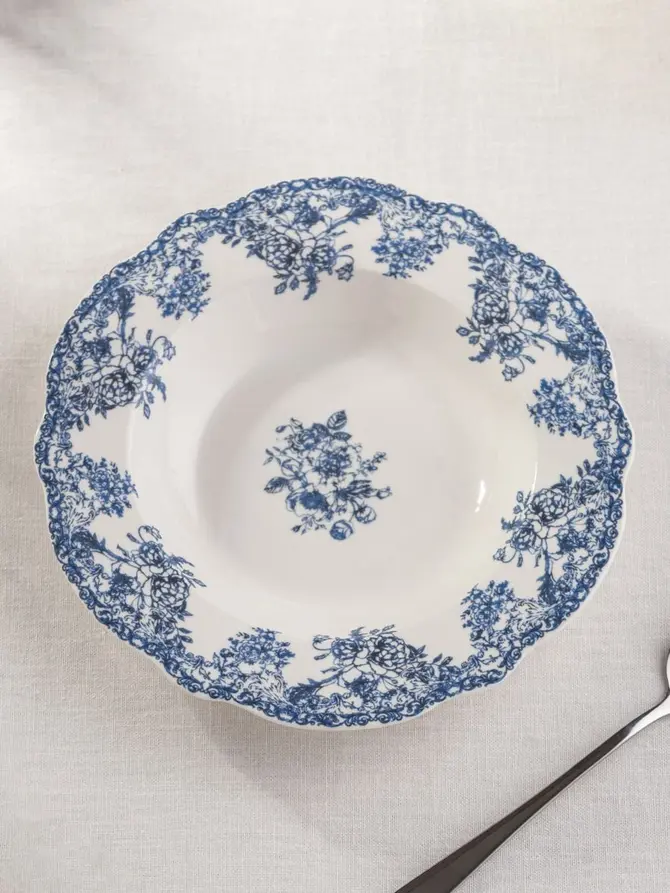 Talerz LOURRY porcelanowy głęboki granatowy 22 cm