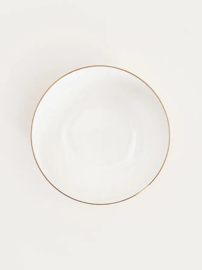 Miseczka AUROO porcelanowa ze złotą obwódką 14 cm