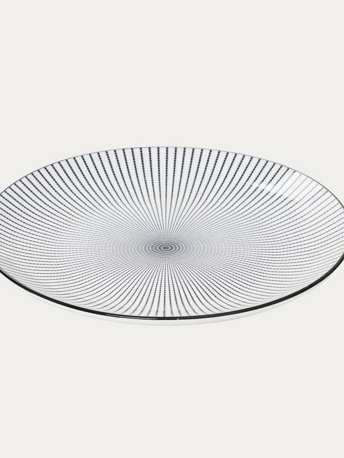 Talerz NAVIA porcelanowy obiadowy czarny 27 cm
