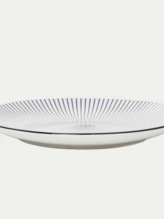 Talerz NAVIA porcelanowy obiadowy czarny 27 cm
