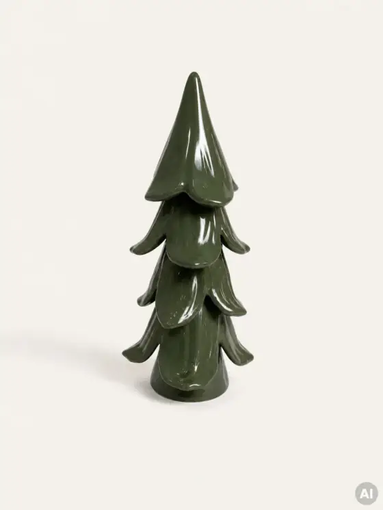 Dekoracja FROZA choinka ceramiczna zielona 11x11x22,5 cm