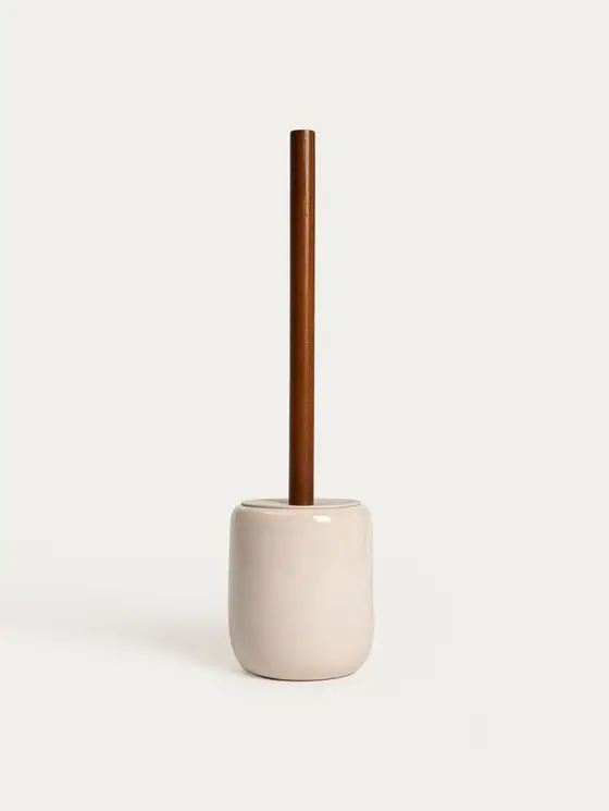 Szczotka do WC MELKARO ceramiczna beżowa 10x18,5 cm