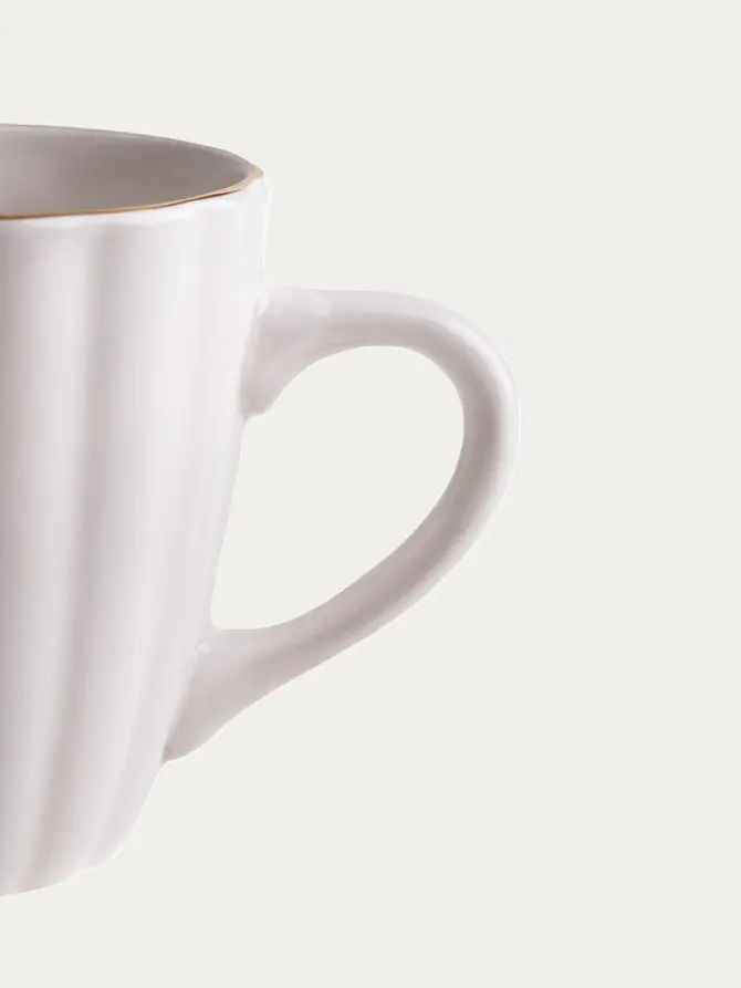 Kubek MELIDA porcelanowy ze złotą obwódką 0,38 l