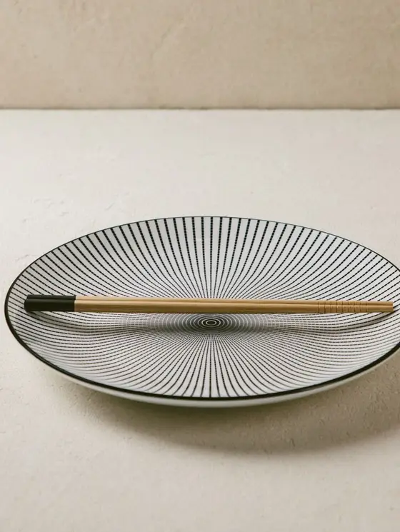 Talerz NAVIA porcelanowy obiadowy czarny 27 cm