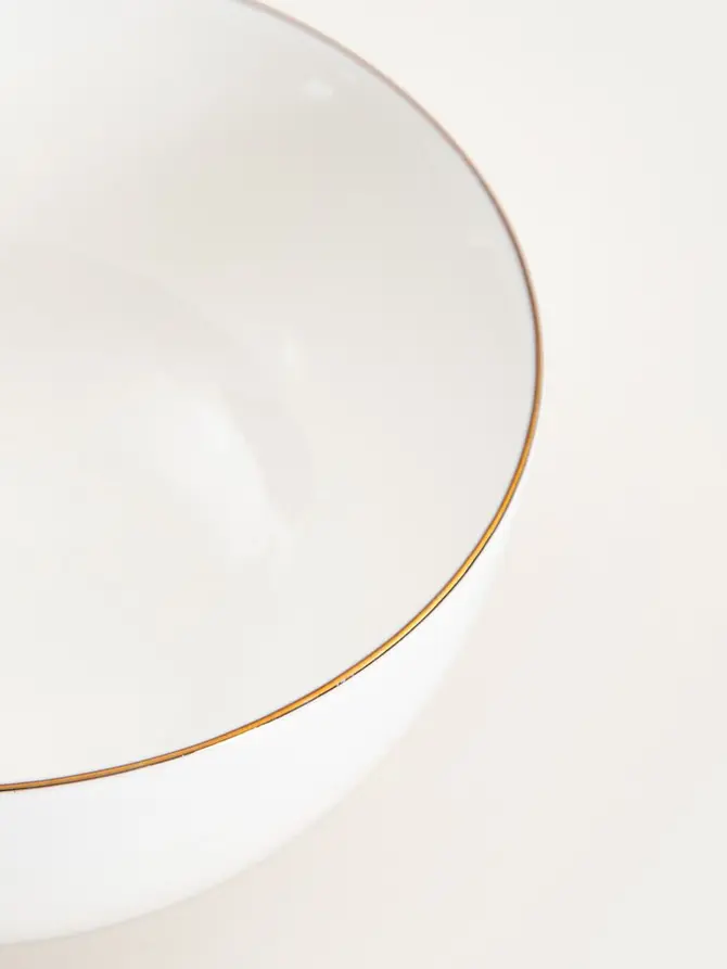Miseczka AUROO porcelanowa ze złotą obwódką 14 cm