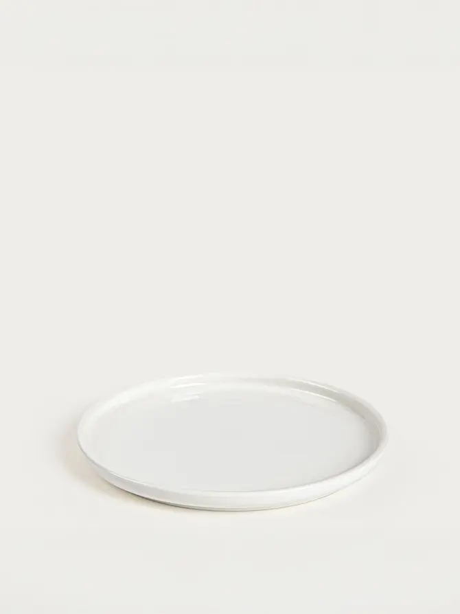 Talerz BERGO porcelanowy deserowy biały 20 cm
