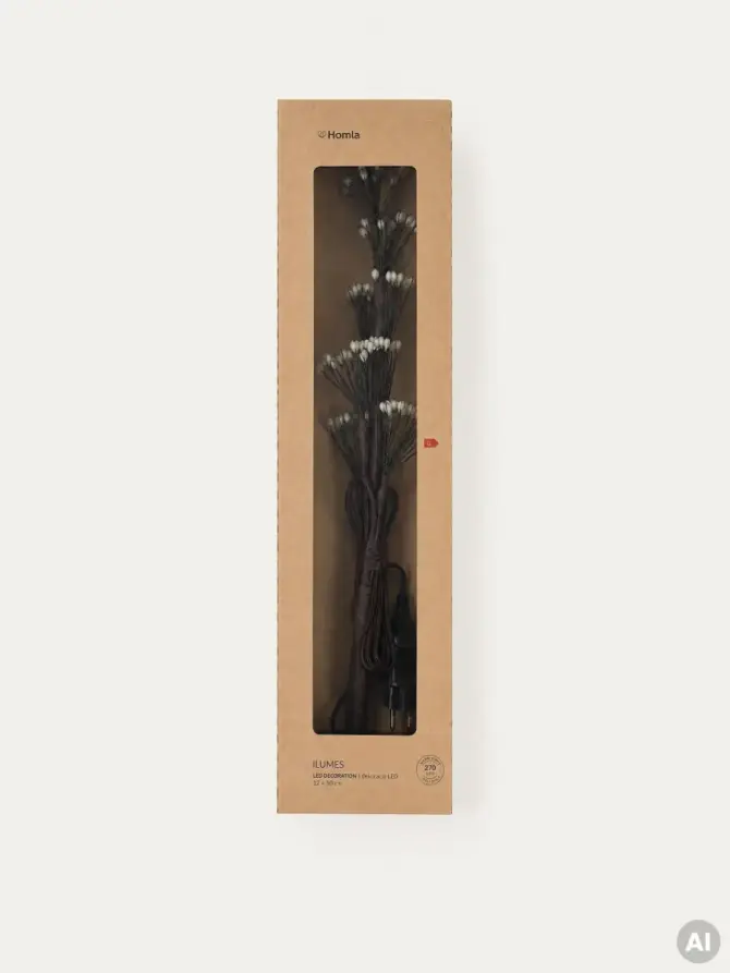 Dekoracja LED ILUMES drzewko brązowe z gałęziami typu firework 270 LED, 12x50 cm
