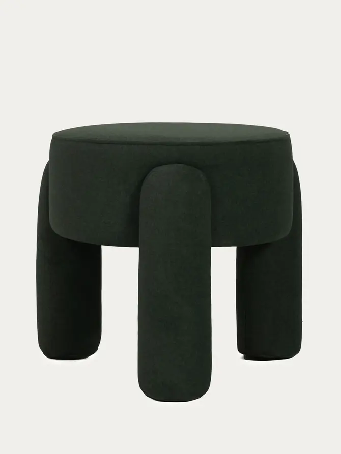 Pufa OLLERA w tkaninie zielona 46,5x46,5x41 cm