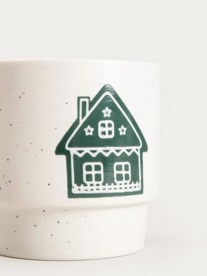 Zestaw kubków BELLVE porcelanowych z domkiem i ciastkiem 2 szt. 0,3 l