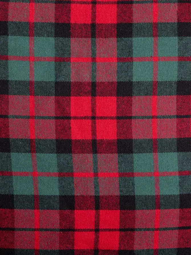 Pościel TARTAN flanelowa z barwionych nici w kratę 160x200 + 2*50x60 cm