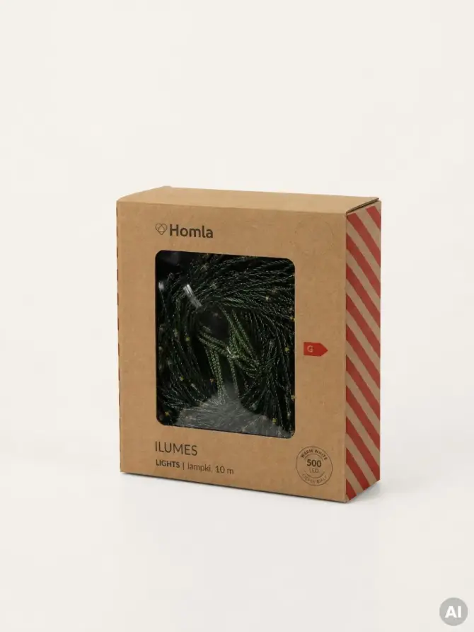 Lampki ILUMES na cienkim zielonym druciku 500 LED, 1000 cm