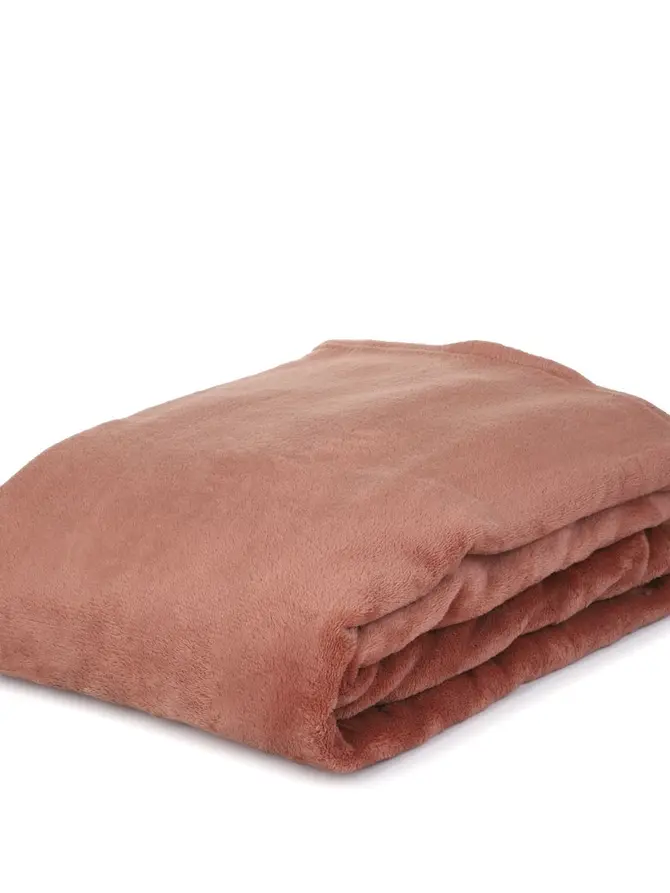 Koc ROTE gruby ceglasty 150x200 cm