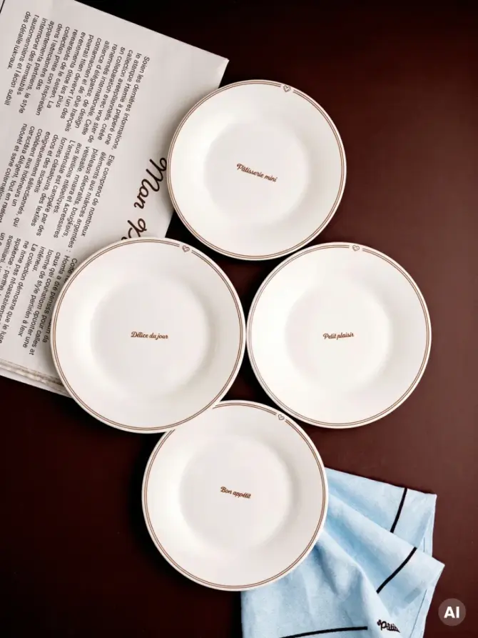 Zestaw talerzy PATISSERIE porcelanowych obiadowych, 27 cm 4 szt.
