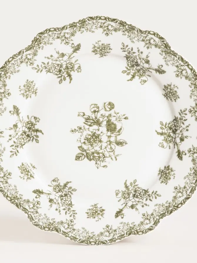 Talerz LOURRY porcelanowy obiadowy zielony 27 cm