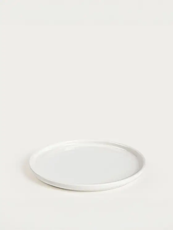 Talerz BERGO porcelanowy deserowy biały 20 cm