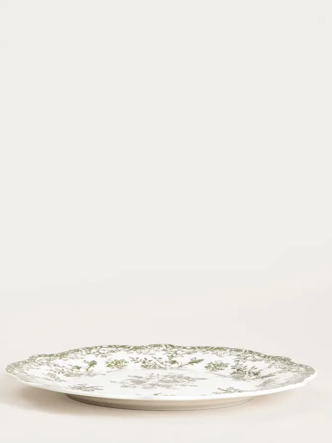 Talerz LOURRY porcelanowy deserowy zielony 19 cm