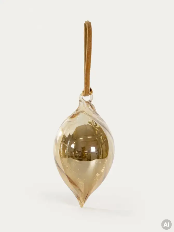 Bombka NYVRA szklana podłużna 6x12 cm