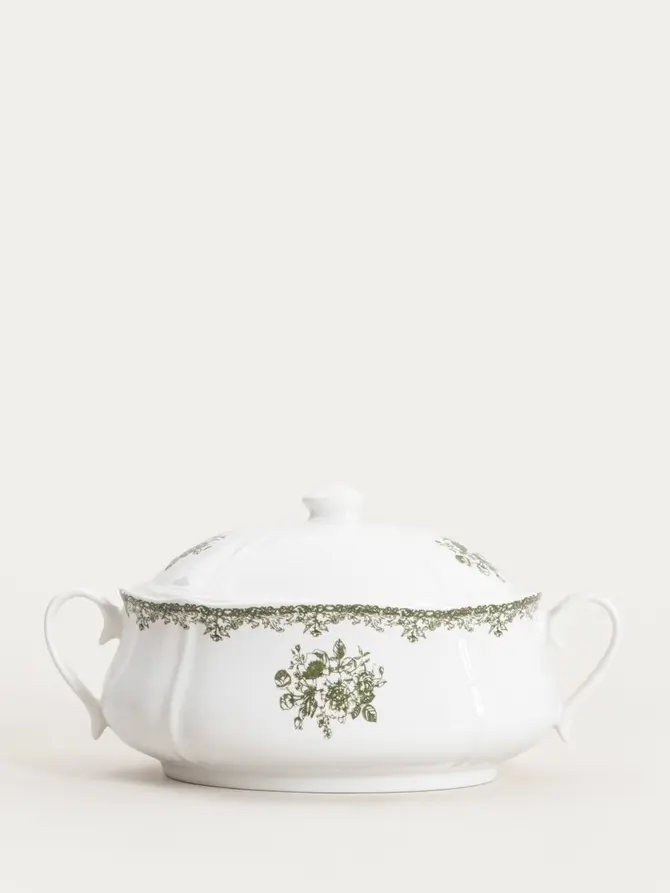 Waza LOURRY porcelanowa zielona 3 l