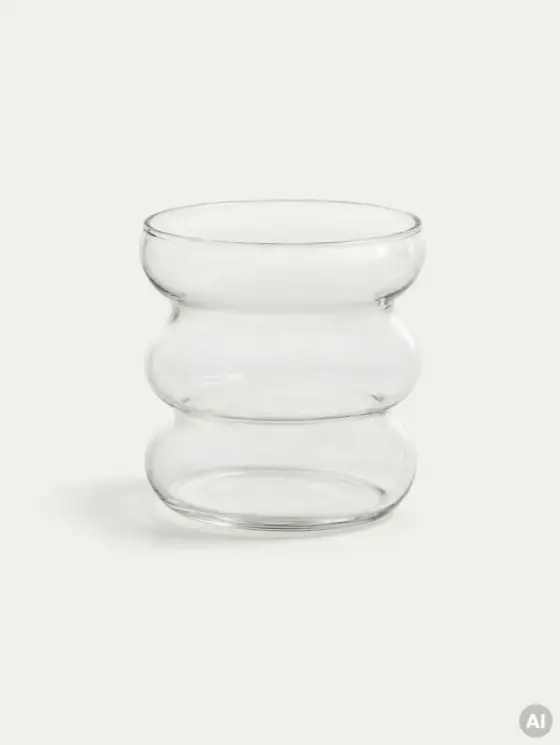 Zestaw szklanek BUBBLY transparentnych, skrzywionych 2 szt. 0,45 l