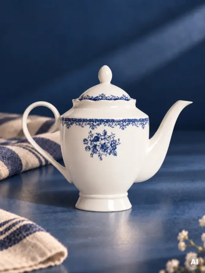 Dzbanek LOURRY porcelanowy granatowy 1,2 l