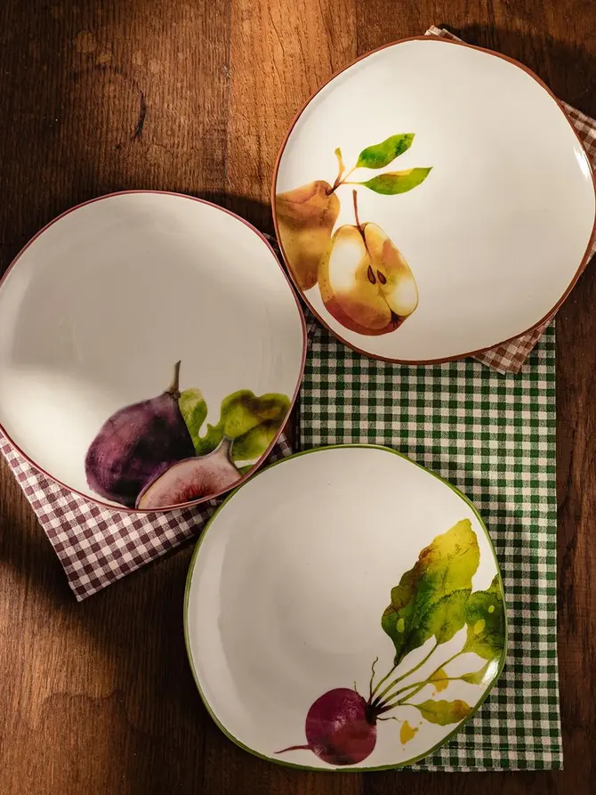 Talerz SKORD porcelanowy deserowy z burakiem 20 cm