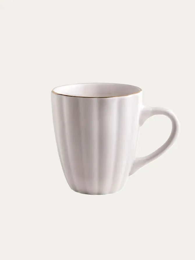 Kubek MELIDA porcelanowy ze złotą obwódką 0,38 l