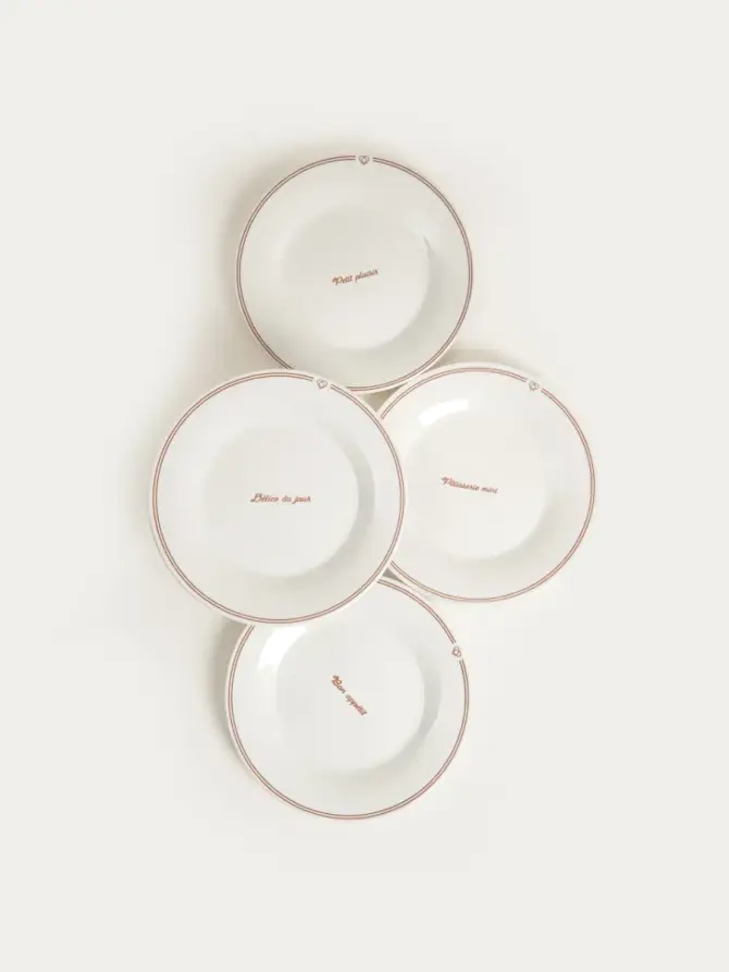 Zestaw talerzy PATISSERIE porcelanowych deserowych, 19,5 cm 4 szt.