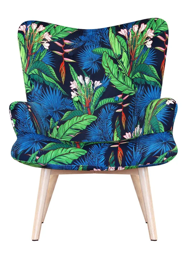 Fotel z motywem roślinnym MOSS BOTANIC 70x95 cm ALL 977811