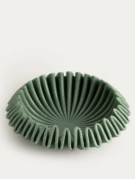 Taca dekoracyjna AUREA zielona 30x10 cm