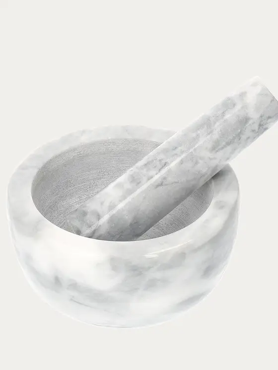 Moździerz MARBLE marmurowy biały 12 cm