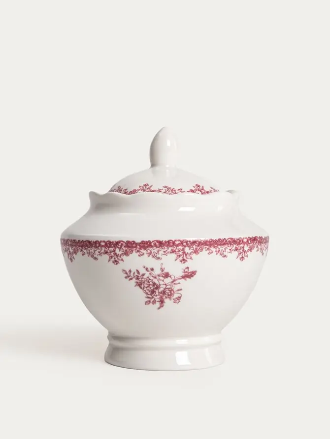Cukiernica LOURRY porcelanowa czerwona 0,3 l