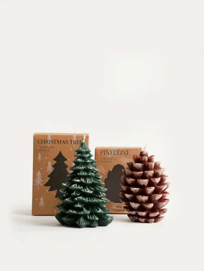Świeca dekoracyjna WOODEN CRAFT szyszka 200 g