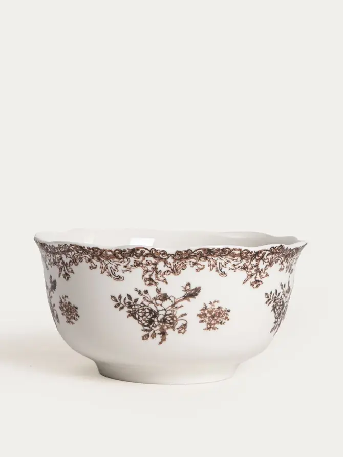 Miska LOURRY porcelanowa brązowa, 0,45 l 14 cm