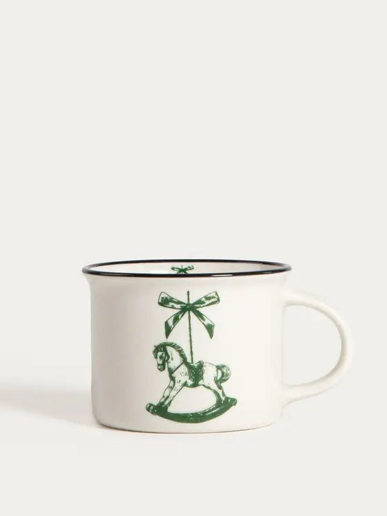 Zestaw kubków CANPI porcelanowych z konikiem, 4 szt. 0,15 l