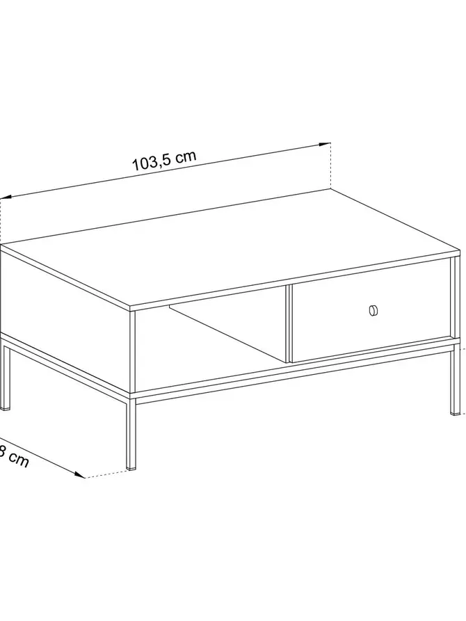 Komoda MONO bordowa 103,5x68x46,2 cm