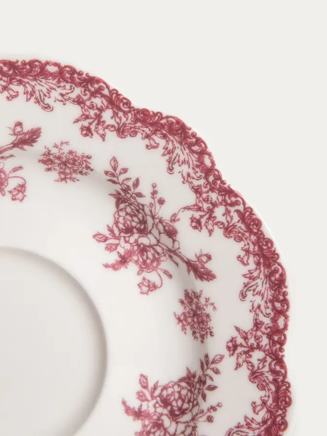 Filiżanka ze spodkiem LOURRY porcelanowa czerwona 0,08 l