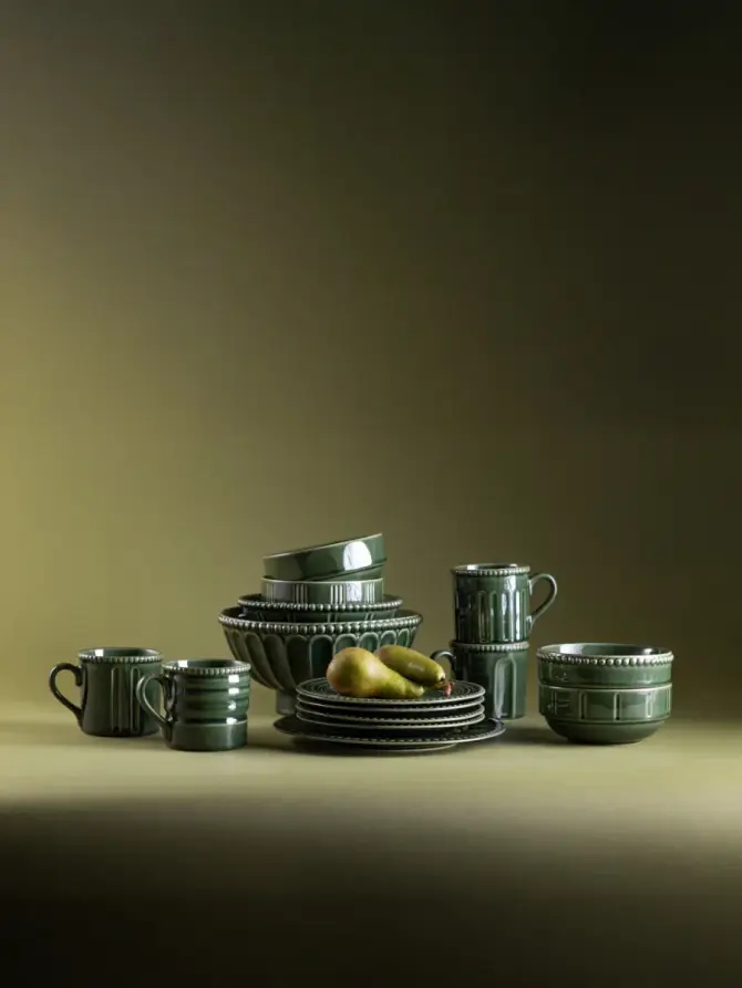 Zestaw talerzy KOBBI deserowych zielonych, 21,5 cm 4 szt.